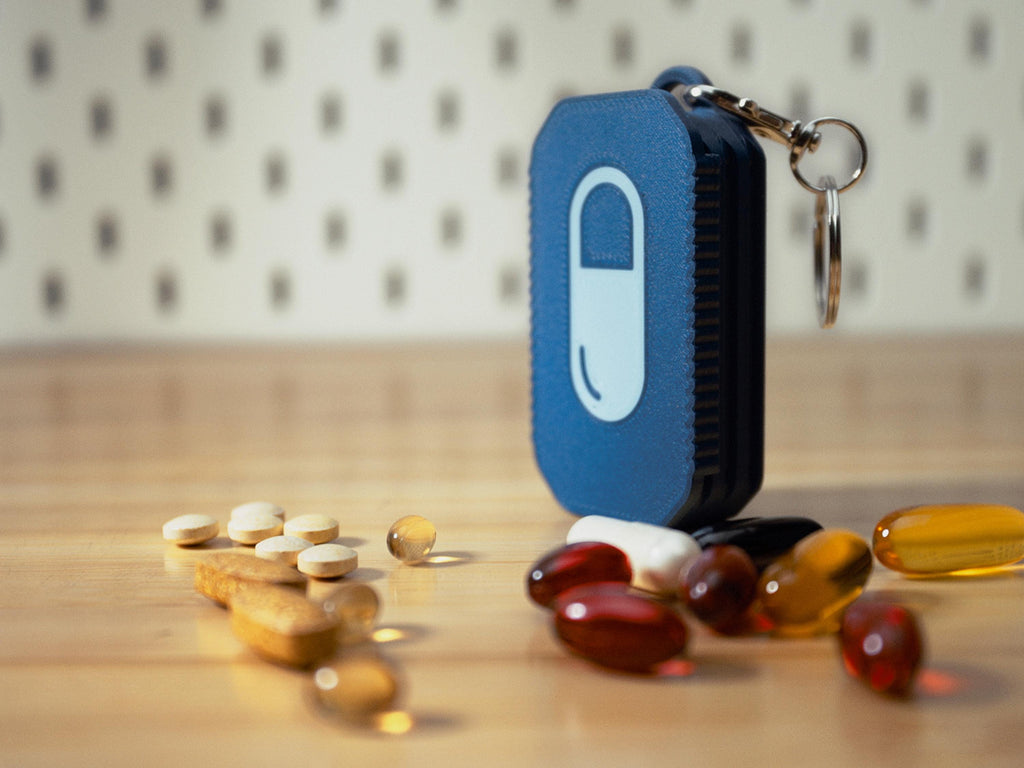 Daily Pill Organizer Keychain – Single or AM/PM Compartment | 3D Printed Pill Box