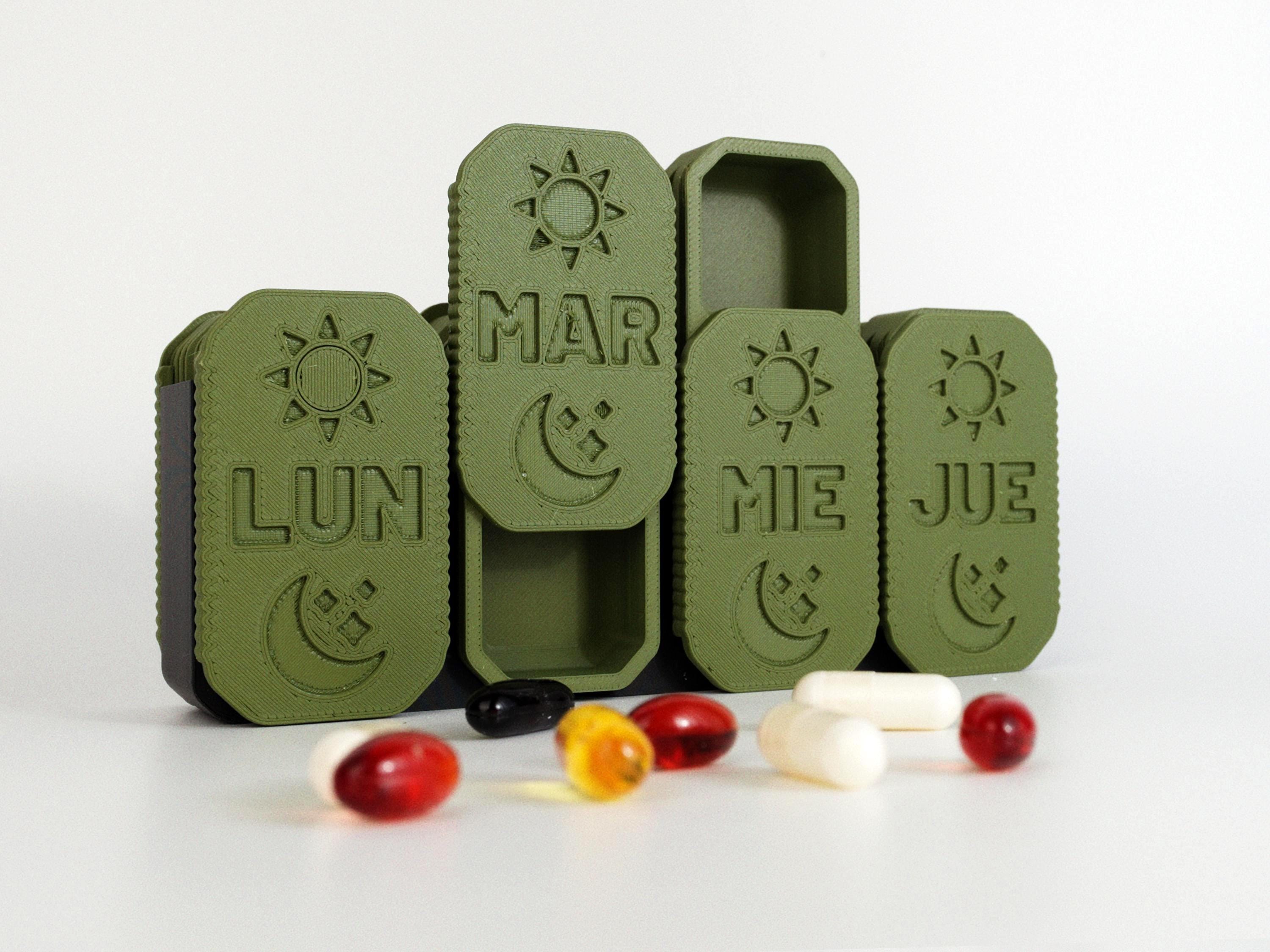 Modular 7 Day Pill Organizer | Weekly Travel Pill Box | Grab & Go Dispenser