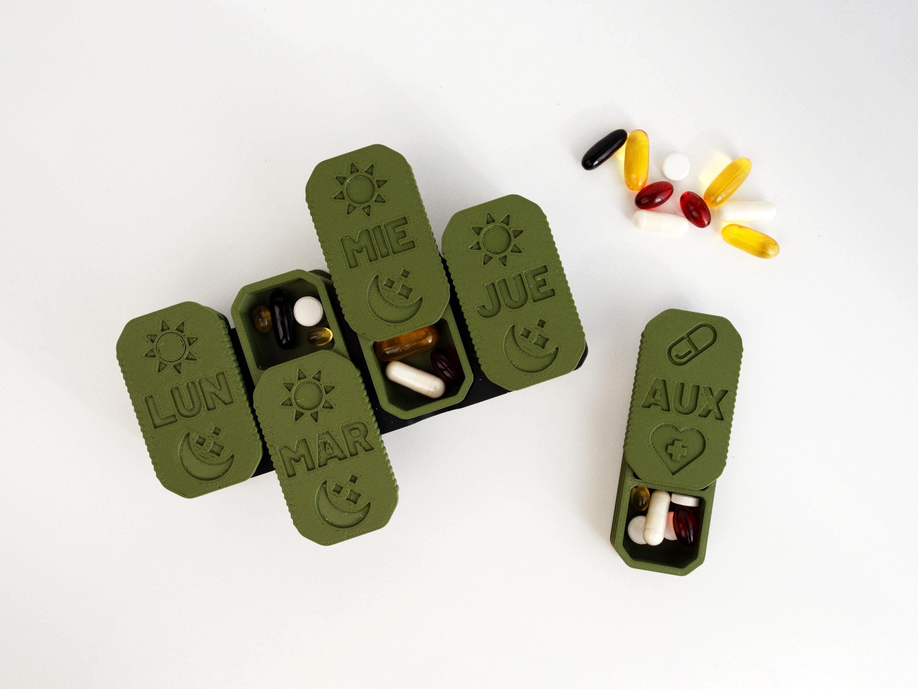Modular 7 Day Pill Organizer | Weekly Travel Pill Box | Grab & Go Dispenser