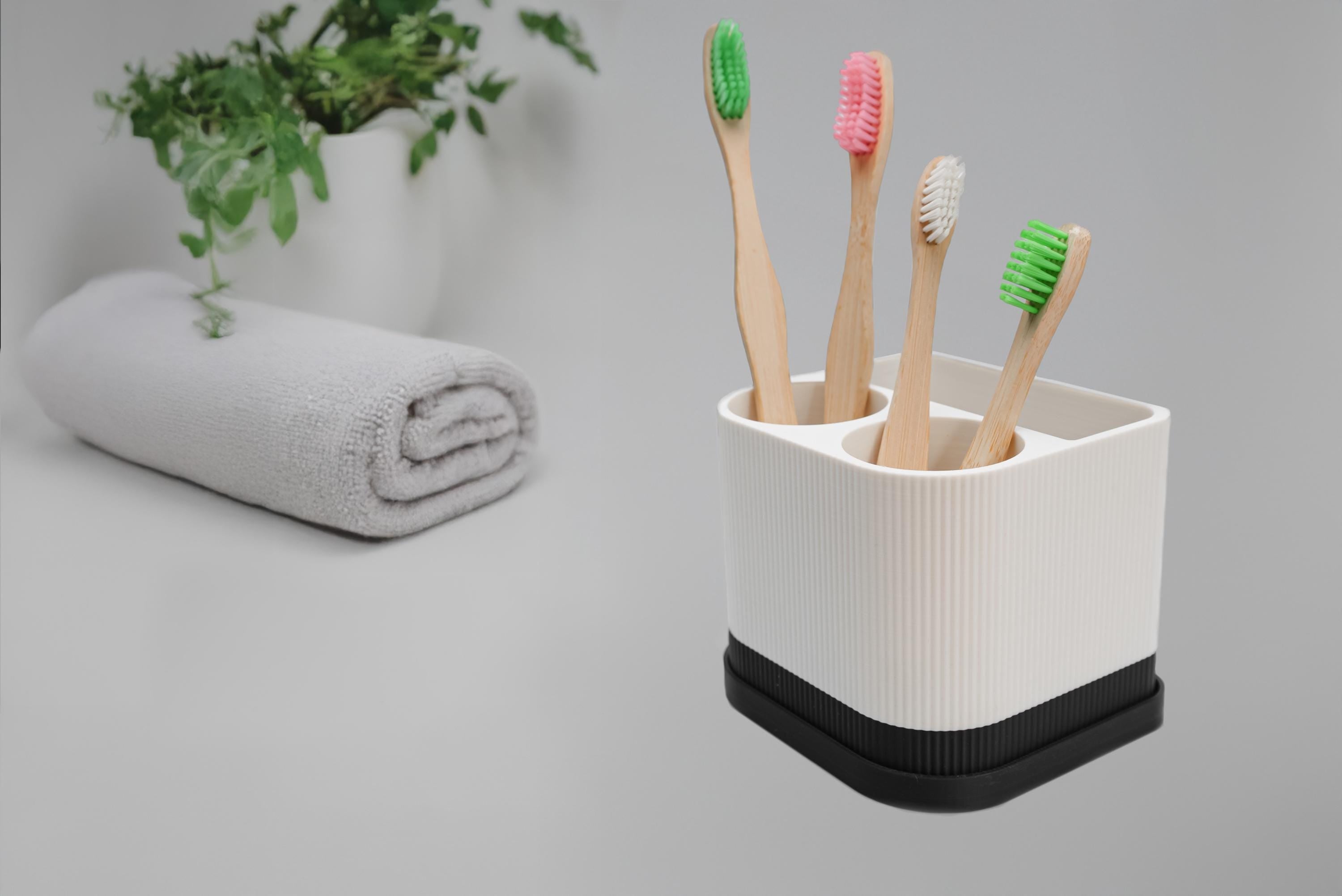 AirFlow Toothbrush Holder: Hygienic, Fast-Drying, Minimalist Bathroom Organizer