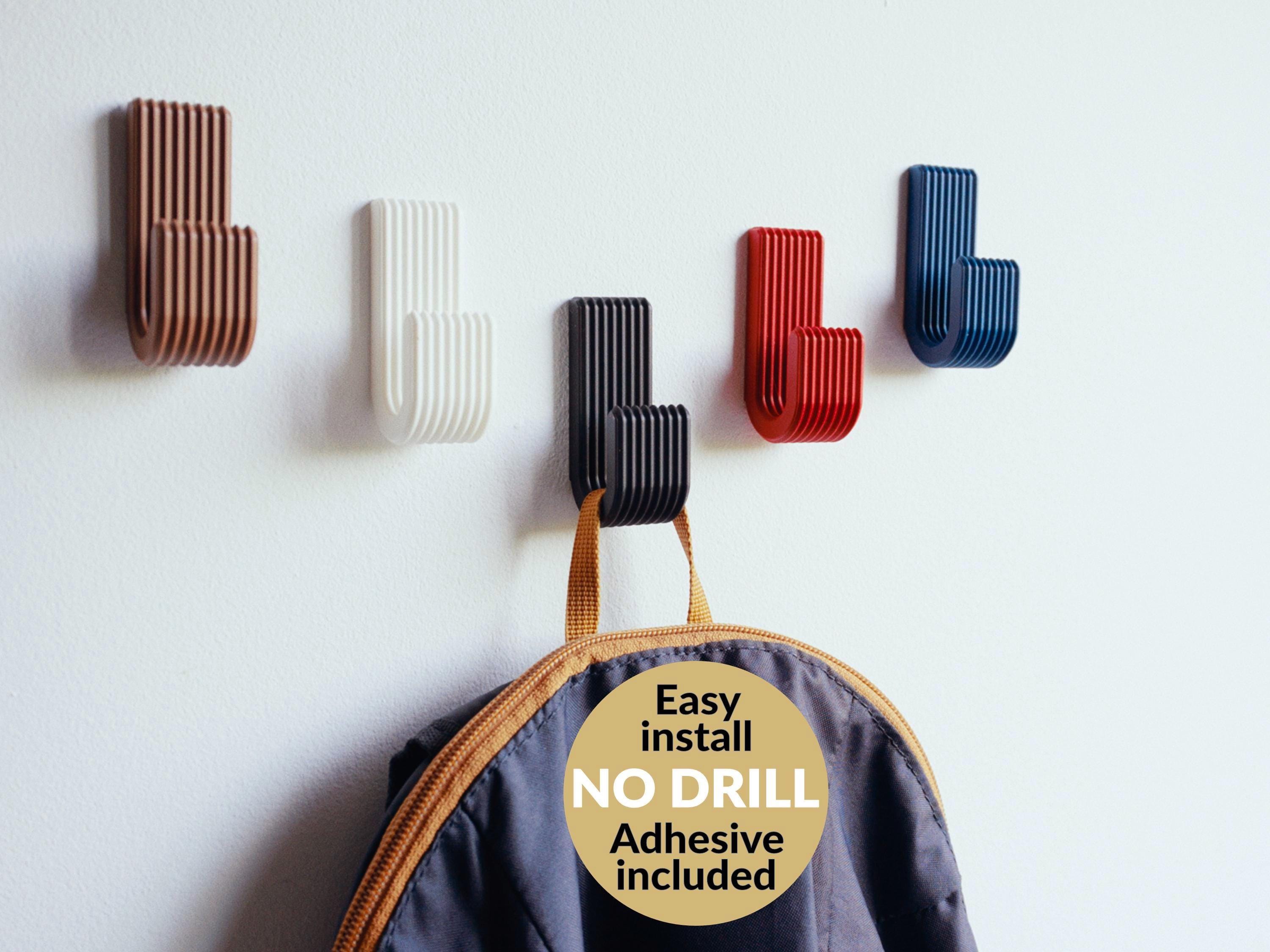 Modern Adhesive Wall Hooks – Entryway Coat Rack, Bathroom Towel Hooks, Kids Room Hangers
