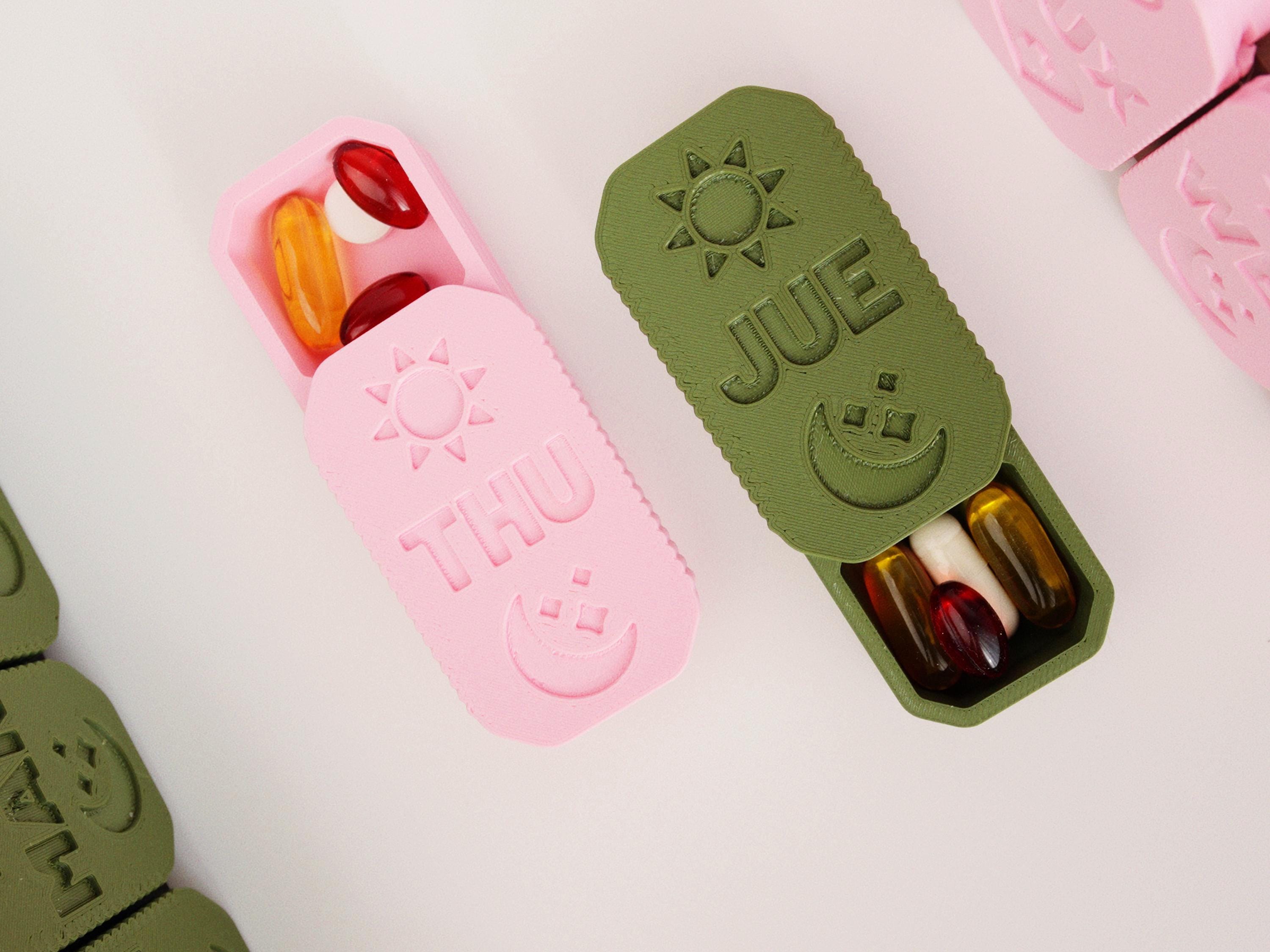 Modular 7 Day Pill Organizer | Weekly Travel Pill Box | Grab & Go Dispenser
