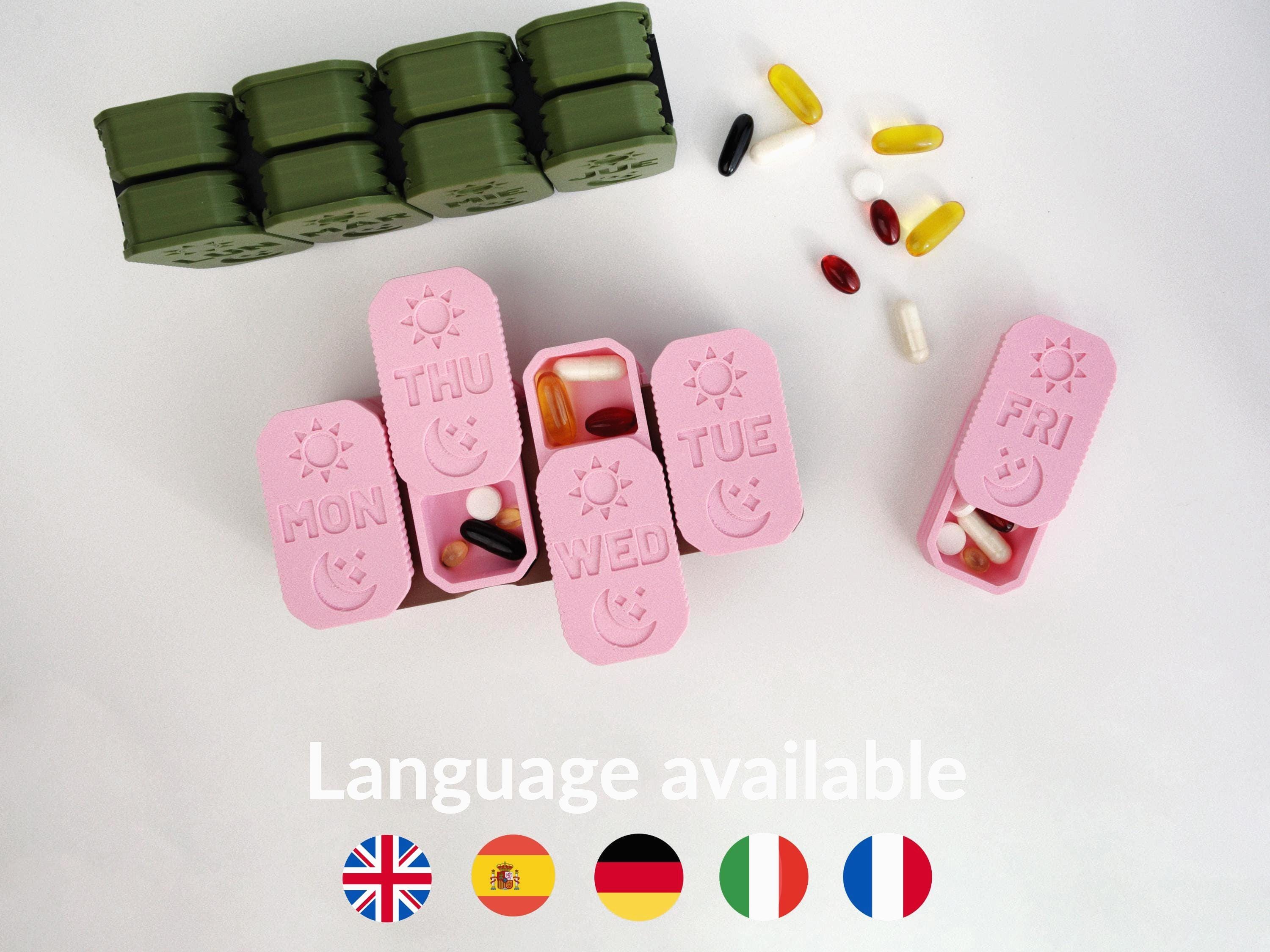 Modular 7 Day Pill Organizer | Weekly Travel Pill Box | Grab & Go Dispenser