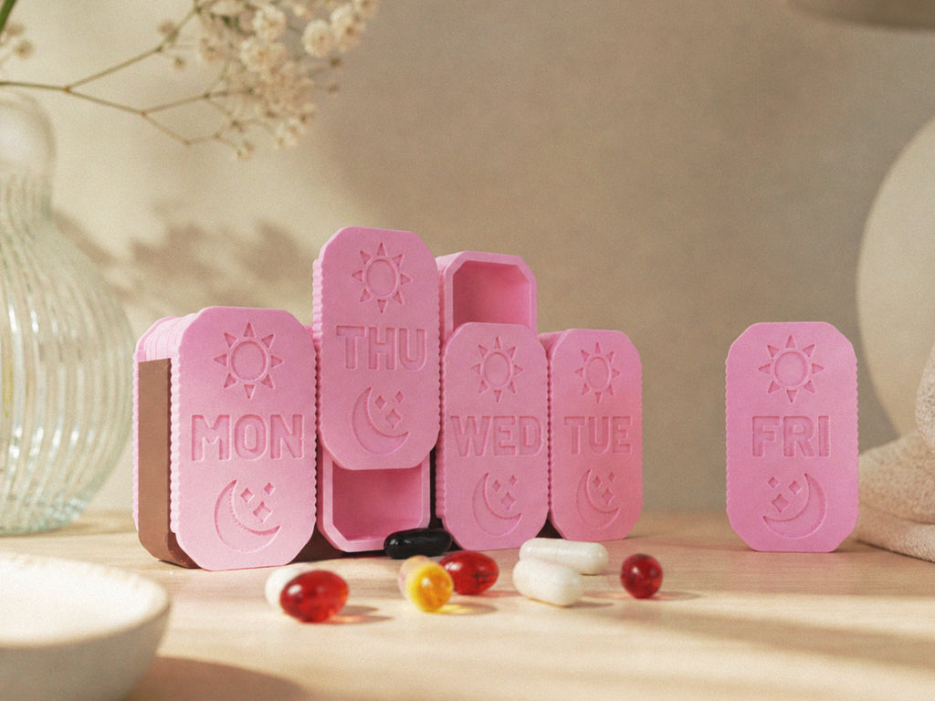 Modular 7 Day Pill Organizer | Weekly Travel Pill Box | Grab & Go Dispenser