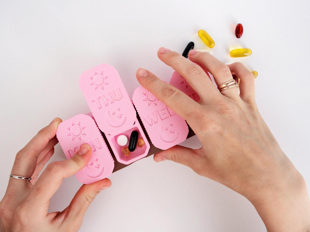 Modular 7 Day Pill Organizer | Weekly Travel Pill Box | Grab & Go Dispenser