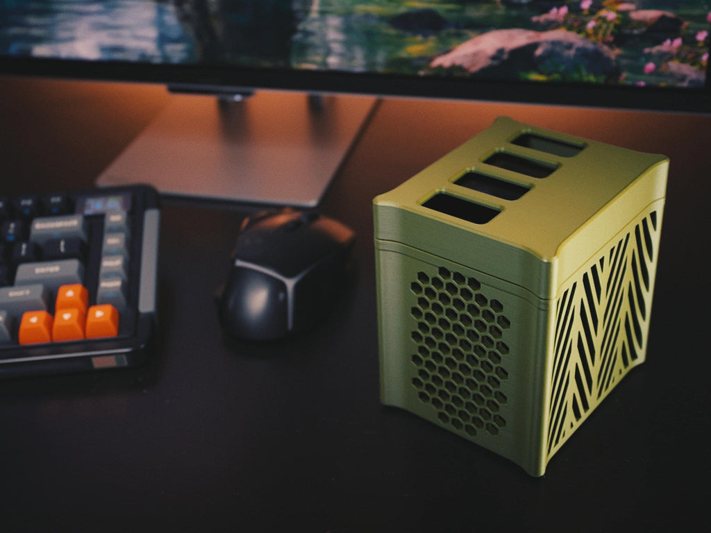 WD Elements Portable Organizer – Holds 4 Drives, Magnetic Lid | 3D Printed HDD Storage Box
