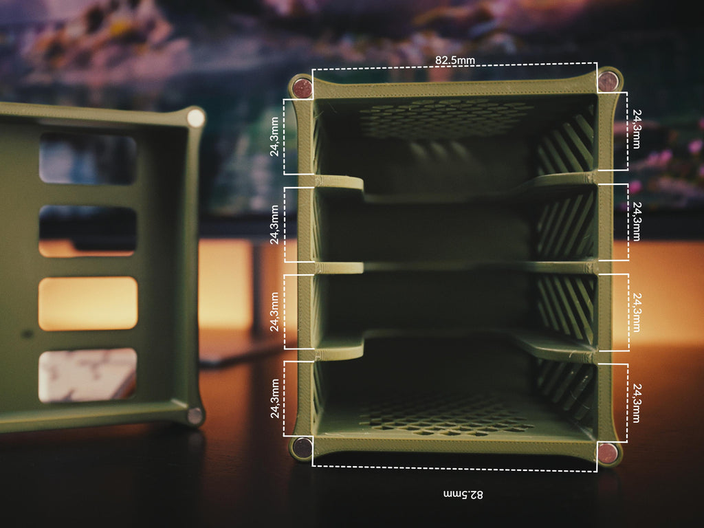 WD Elements Portable Organizer – Holds 4 Drives, Magnetic Lid | 3D Printed HDD Storage Box
