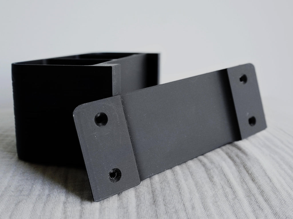 Wall Mount TV Remote Holder  | Wood Texture Plastic Organizer | 3D Printed Home Storage