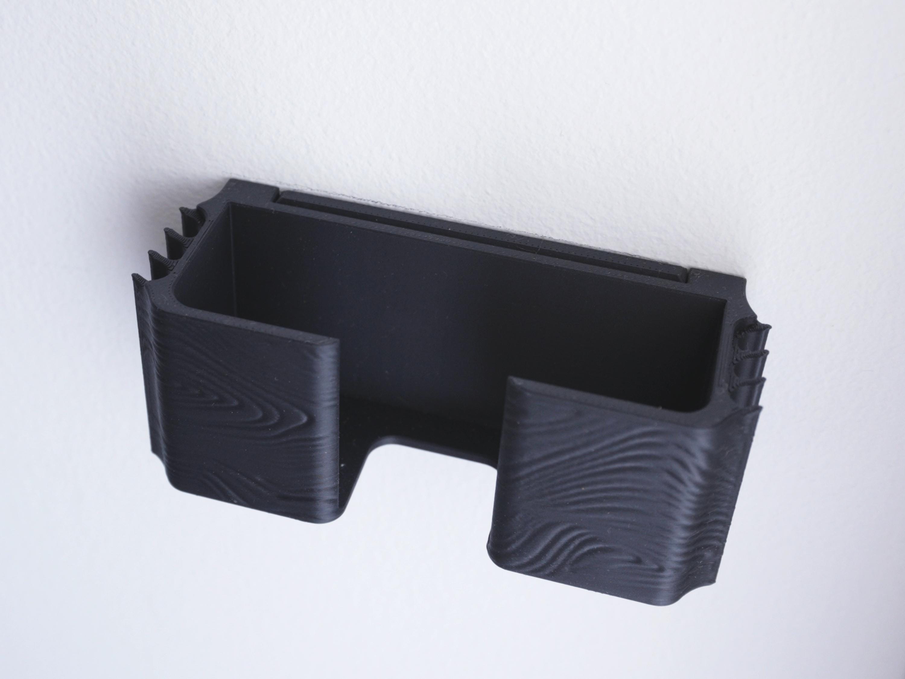 Wall-Mounted Phone Holder with Integrated Cable Management – Minimalist Bedside Charging Dock