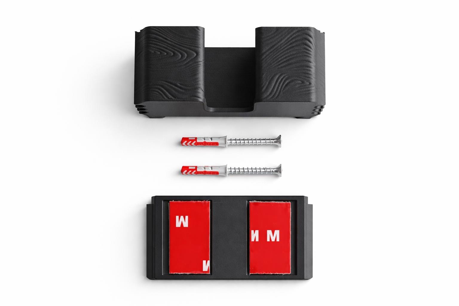 Wall-Mounted Phone Holder with Integrated Cable Management – Minimalist Bedside Charging Dock